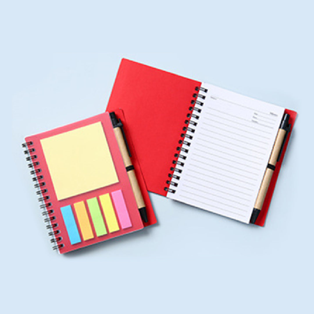 A6 Notebook With Sticky Pad And Labels