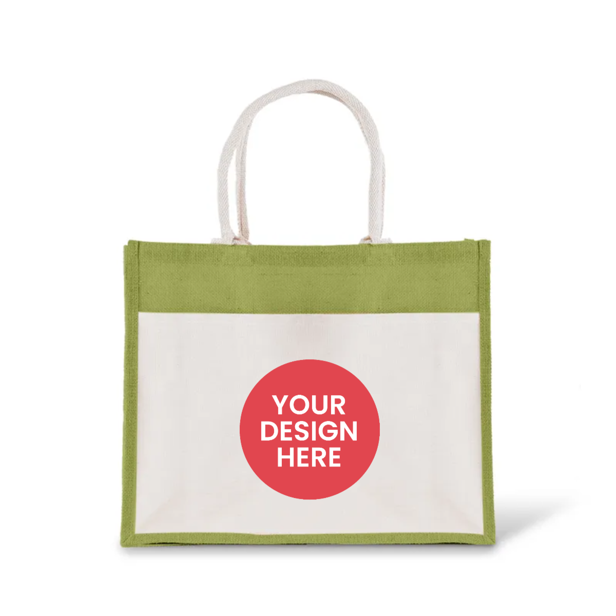 Upload Your Own - Jute Bag with Front Pocket