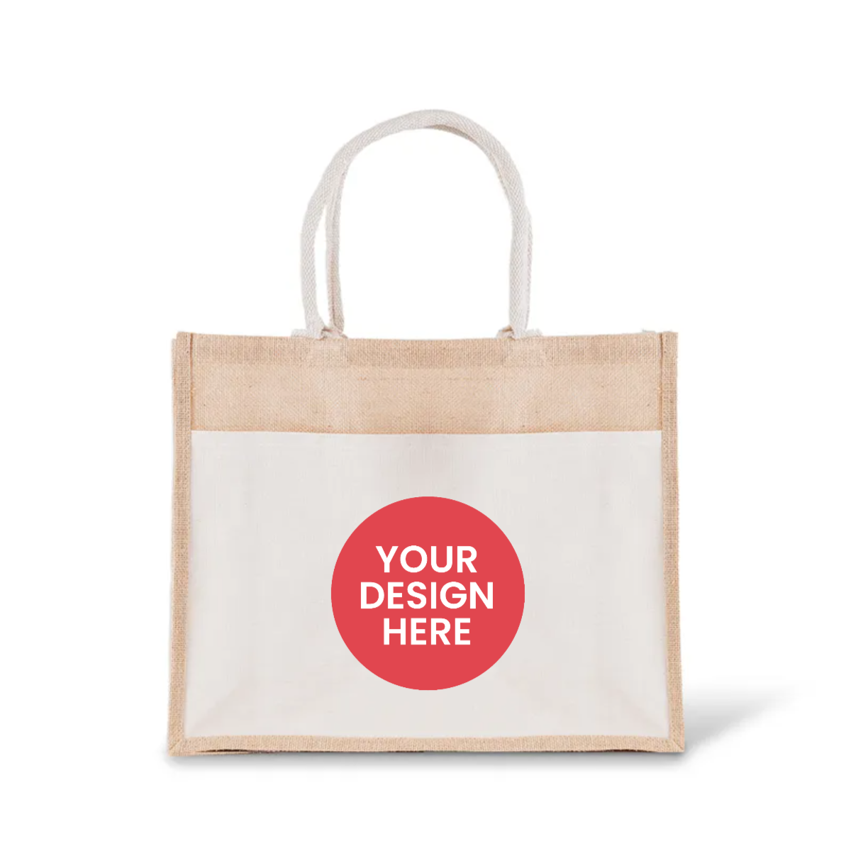 Upload Your Own - Jute Bag with Front Pocket