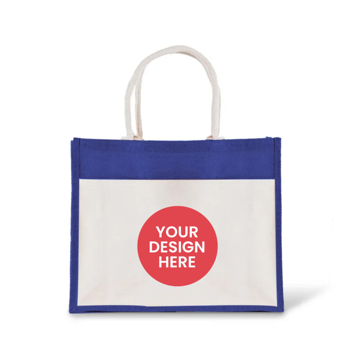 Upload Your Own - Jute Bag with Front Pocket